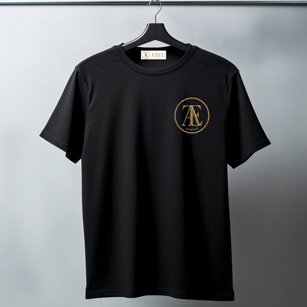 ATEU -GOLDEN ROYAL CROSS OVERSIZE T-SHIRT - BLACK