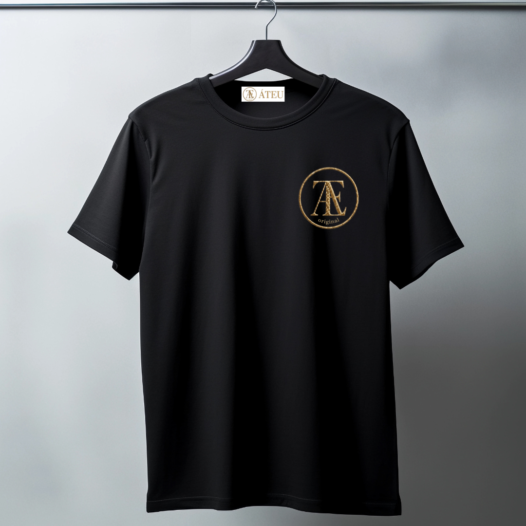 ATEU -GOLDEN ROYAL CROSS OVERSIZE T-SHIRT - BLACK